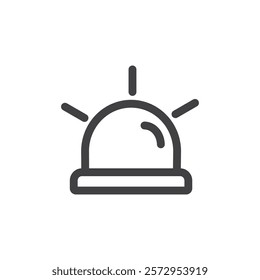 siren icon Simple outline vector logo