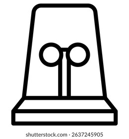 siren icon Simple thin line stroke
