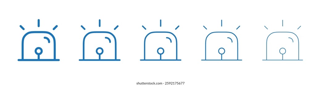 Siren icon Symbol collection thin outline set