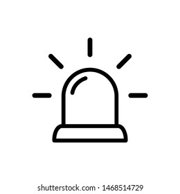 Siren icon symbol vector, flat design