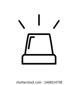 Siren icon symbol vector, flat design