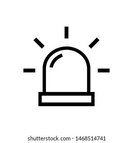 Siren icon symbol vector, flat design