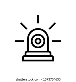 Siren icon symbol vector, flat design in linear style on white background