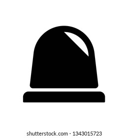 Siren icon symbol vector. on white background