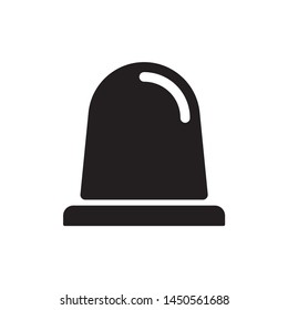 Siren icon symbol vector. on white background.