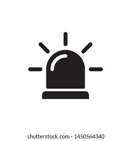 Siren icon symbol vector. on white background.