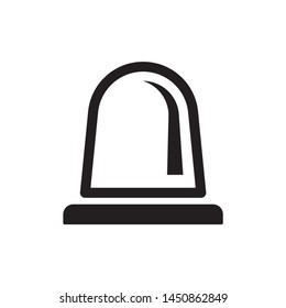 Siren icon symbol vector. on white background.