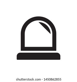 Siren icon symbol vector. on white background.