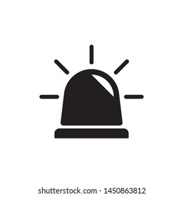 Siren icon symbol vector. on white background.