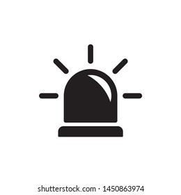 Siren icon symbol vector. on white background.