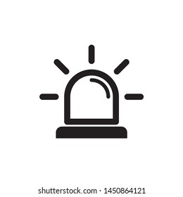 Siren icon symbol vector. on white background.