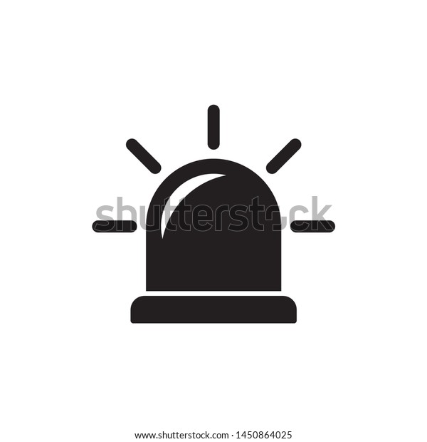 Siren Icon Symbol Vector On White Stock Vector (Royalty Free) 1450864025