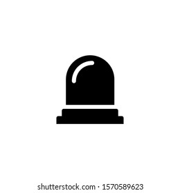 Siren icon template in black flat design on white background, Siren symbol vector sign isolated on white background illustration for graphic and web design