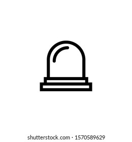 Siren icon template in line art style on white background, Siren symbol vector sign isolated on white background illustration for graphic and web design