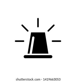 Siren icon in trendy flat style isolated. Alarm symbol for your web site design, logo, app, UI. Vector illustration.