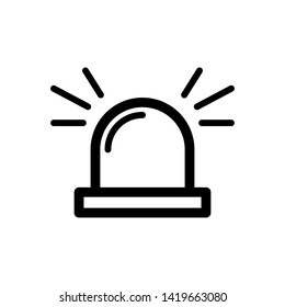 Siren icon in trendy flat style isolated. Alarm symbol for your web site design, logo, app, UI. Vector illustration.