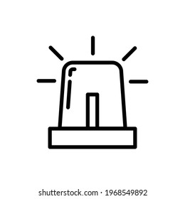 Siren Icon in trendy flat style isolated on white background. 