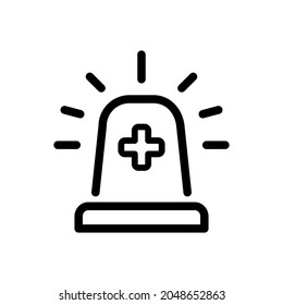 Icono de la sirena en un estilo plano de moda aislado en el fondo blanco. Símbolo de alarma para el diseño de su sitio web, logotipo, aplicación, interfaz de usuario. Ilustración del vector, EPS10. perfecto para todo el proyecto, estilo moderno