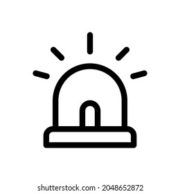 Icono de la sirena en un estilo plano de moda aislado en el fondo blanco. Símbolo de alarma para el diseño de su sitio web, logotipo, aplicación, interfaz de usuario. Ilustración del vector, EPS10. perfecto para todo el proyecto, estilo moderno