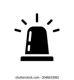 Icono de la sirena en un estilo plano de moda aislado en el fondo blanco. Símbolo de alarma para el diseño de su sitio web, logotipo, aplicación, interfaz de usuario. Ilustración del vector, EPS10. perfecto para todo el proyecto, estilo moderno