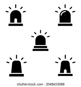 Siren Icon in trendy flat style isolated on white background. Alarm symbol for your web site design, logo, app, UI. Vector illustration, EPS10. perfect for all project , modern style