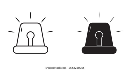 Siren Icon in trendy flat style isolated on white background. Alarm symbol for your web site design, logo, app, UI. Vector illustration