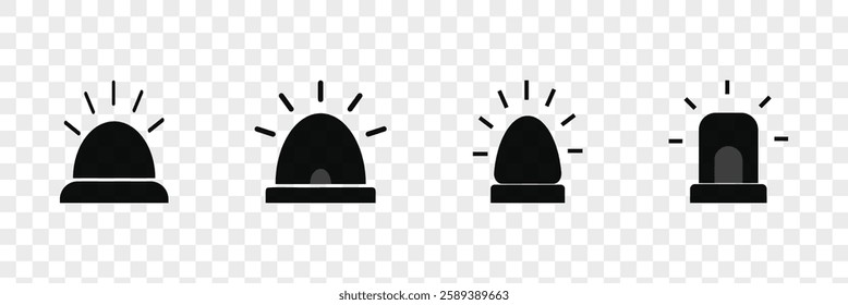 Siren icon in trendy flat style isolated. Alarm symbol for your web site design, logo, app, UI.