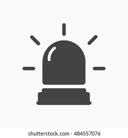 Siren Icon in trendy flat style isolated on grey background. Alarm symbol for your web site design, logo, app