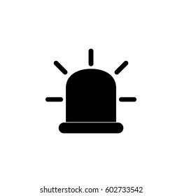 Siren Icon in trendy flat style isolated on white background. Alarm symbol for your web site design, logo, app