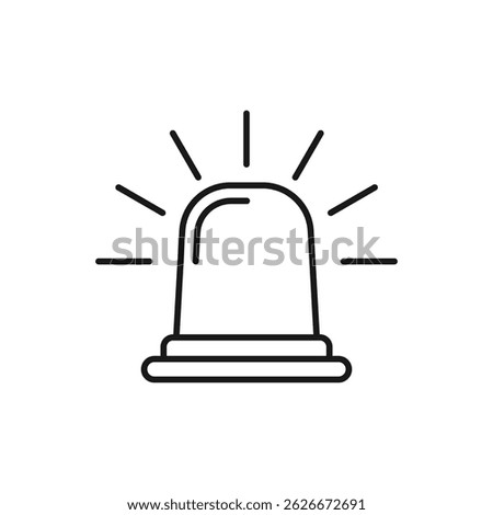 Siren Icon in trendy flat style isolated on white background. Alarm symbol for your web site design, logo, app, UI. Vector illustration, EPS10.