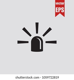Siren icon in trendy isolated on grey background.Vector illustration.