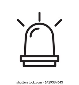 Siren icon in trendy outline style design. Vector graphic illustration. Suitable for website design, logo, app, and ui. Editable vector stroke. EPS 10.