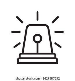 Siren icon in trendy outline style design. Vector graphic illustration. Suitable for website design, logo, app, and ui. Editable vector stroke. EPS 10.