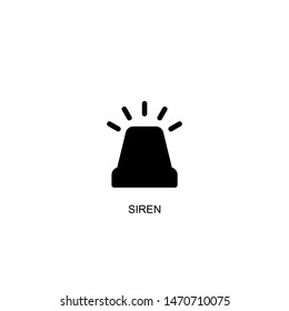 siren icon vector black design