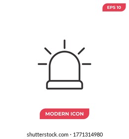 Siren icon vector. Emergency sign