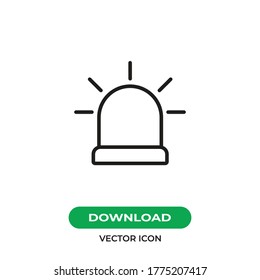 Siren icon vector. Emergency sign