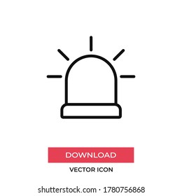Siren icon vector. Emergency sign