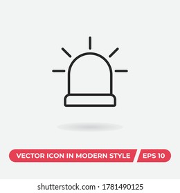 Siren icon vector. Emergency sign