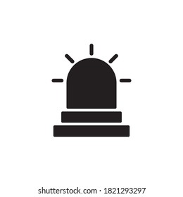 siren icon vector glyph style design. isolated on white background