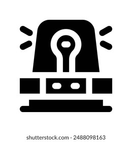 Sirene-Symbol. Vektorgrafik-Glyphensymbol für Ihre Website, Ihr Handy, Ihre Präsentation und Ihr Logo-Design.