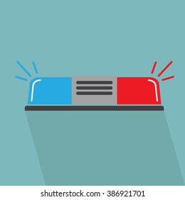 Siren icon. Siren vector illustration in flat style. Siren symbol vintage style