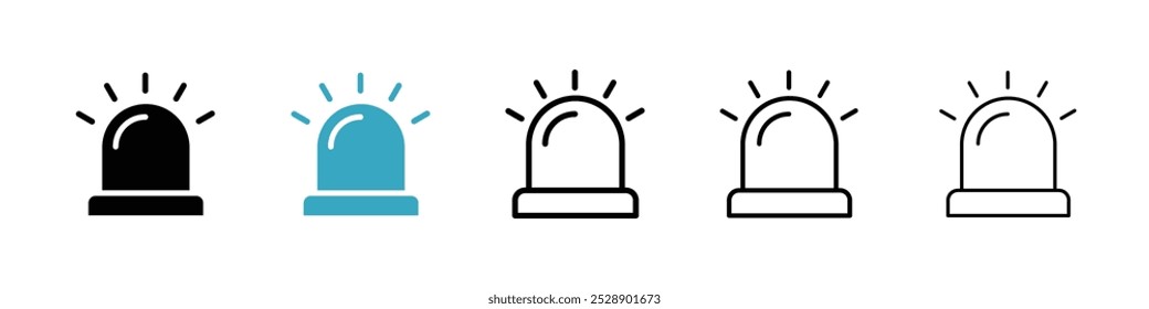 Siren icon vector illustration set