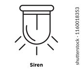 Siren icon vector isolated on white background, Siren transparent sign , sign and symbols in thin linear outline style