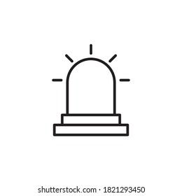 siren icon vector line style design. isolated on white background
