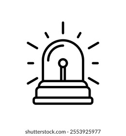 siren icon vector, line style icon