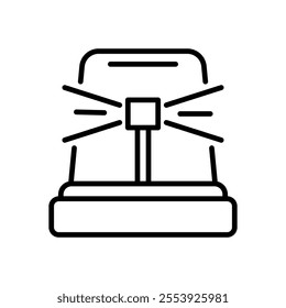siren icon vector, line style icon