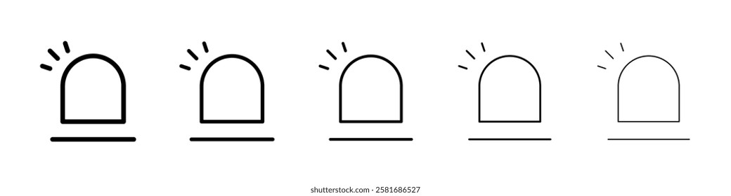 Siren icon Vector logo sign