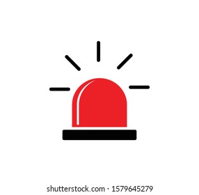 Siren icon vector logo template illustration  