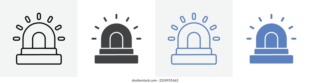 siren icon vector set use for web