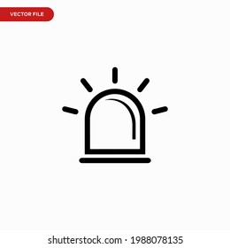 Siren icon vector. Simple emergency sign